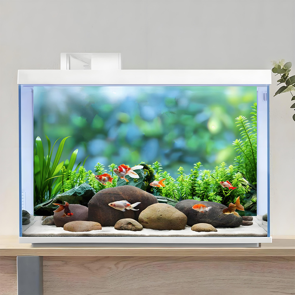 Rock and aquatic plants,Fish t - огляд і ціна Aquarium Planted Background