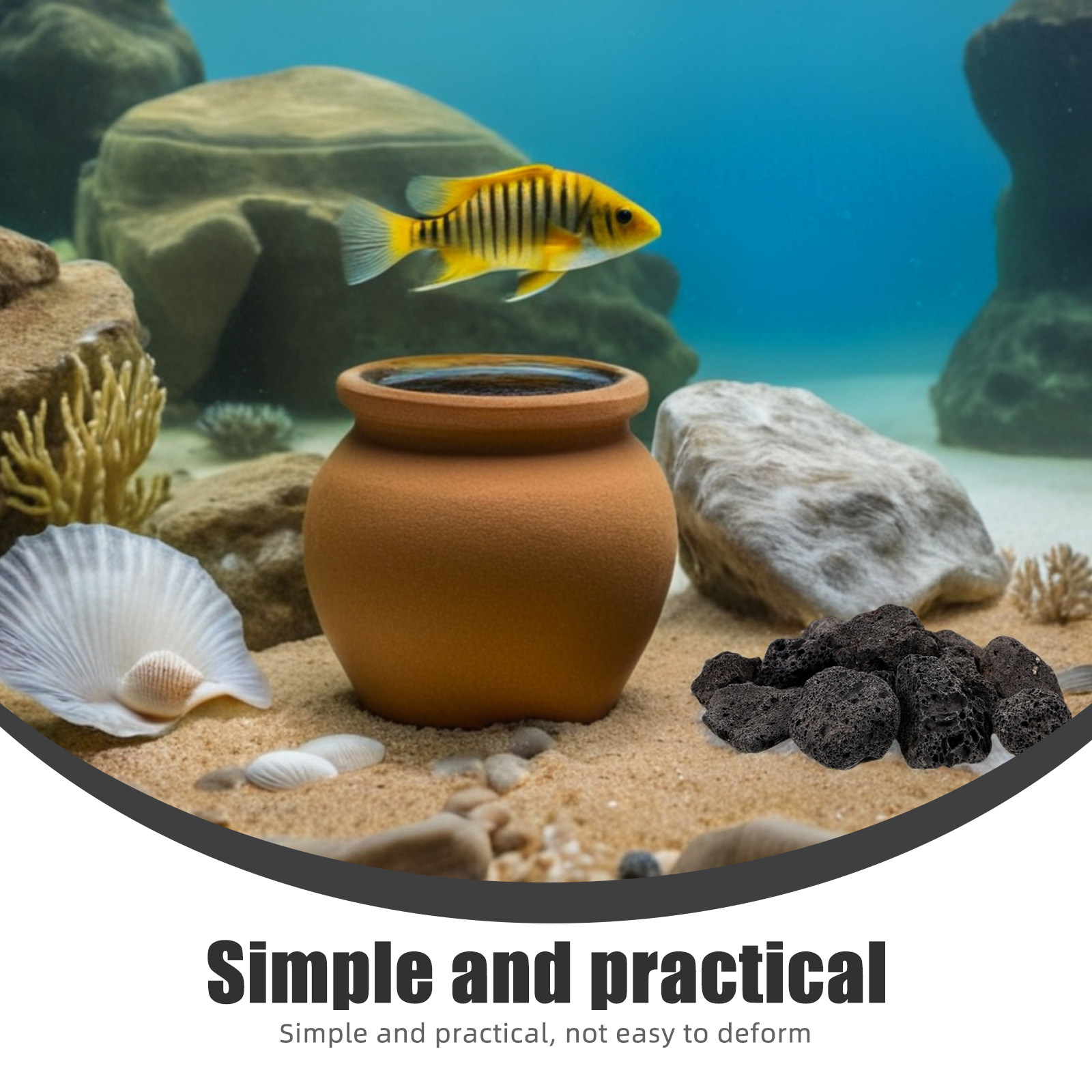 1Pack Natural Volcanic Stones  - огляд і ціна Aquarium Planted Fish Tank
