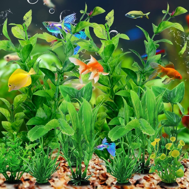 10/20Pcs Artificial Aquarium P - огляд і ціна Aquarium Planted Fish Tank